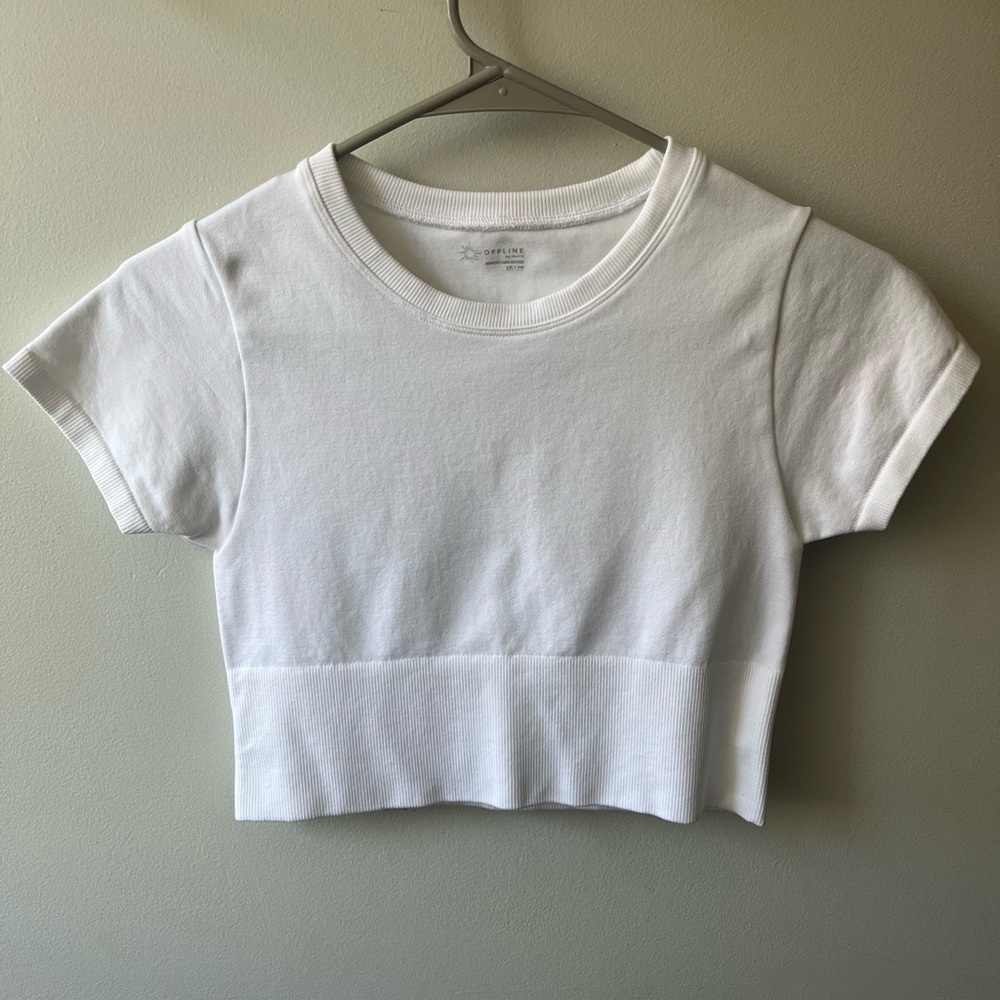 OFFLINE by Aerie Seameless Cropped T-Shirt